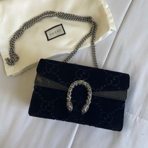 Gucci velvet Dionysus super mini crossbody